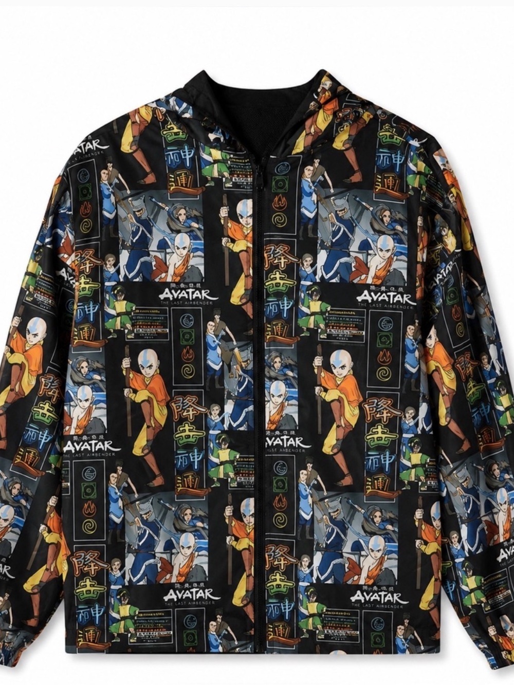Nickelodeon Avatar Black Multicolor Bomber Jacket